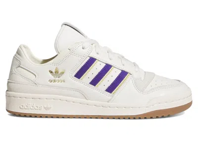 Pre-owned Adidas Originals Forum Low Cl (women's) Sneakers In Cloud White/collegiate Purple/cream White In Multi