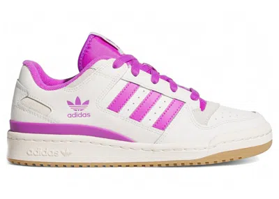 Pre-owned Adidas Originals Forum Low Cl (women's) Sneakers In Cloud White/purple Burst/cream White