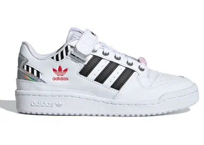 Pre-owned Adidas Originals Forum Low I Love Dance (women's) Sneakers In Cloud White/core Black/true Pink