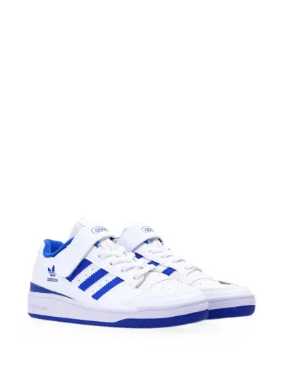 Adidas Originals Forum Low Logo-detail Sneakers In 白色