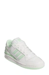 Adidas Originals Forum Low Sneaker In Cloud/ Green Spark/ White