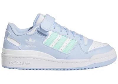 Pre-owned Adidas Originals Forum Low Sneakers In Cloud White/easy Green/blue Dawn