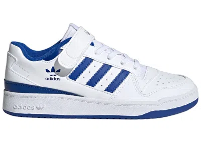 Pre-owned Adidas Originals Forum Low Sneakers In Cloud White/royal Blue In Multi
