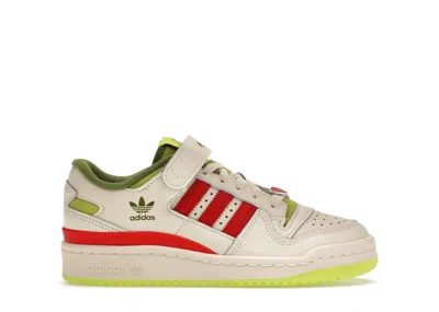 Pre-owned Adidas Originals Forum Low The Grinch (2023) (kids) Sneakers In Cream White/collegiate Red/solar Slime
