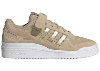 Pre-owned Adidas Originals Forum Low (women's) Sneakers In Beige Tone/cloud White/matte Gold