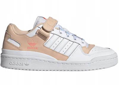 Pre-owned Adidas Originals Forum Low (women's) Sneakers In Halo Blush/cloud White/acid Red In Multi