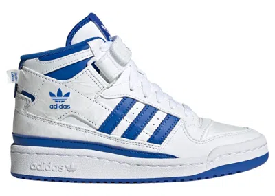 Pre-owned Adidas Originals Forum Mid Sneakers In Cloud White/blue In Multi