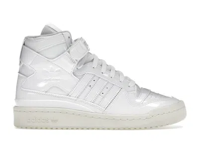 Pre-owned Adidas Originals Forum Mid Triple Patent Leather (women's) Sneakers In Footwear White/off