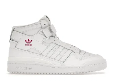 Pre-owned Adidas Originals Forum Mid White (women's) Sneakers In Cloud White/shock Pink