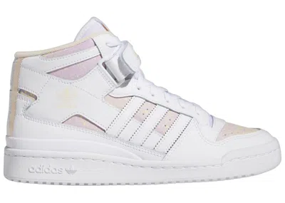 Pre-owned Adidas Originals Forum Mid (women's) Sneakers In Cloud White/bliss Orange