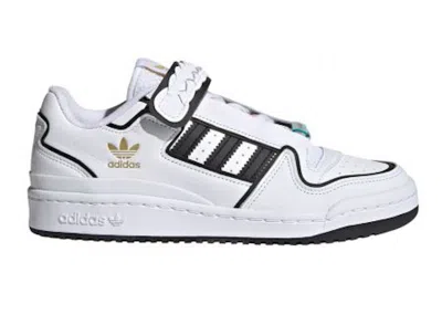 Pre-owned Adidas Originals Forum Plus I Love Dance (women's) Sneakers In Cloud White/core Black/frozen Green