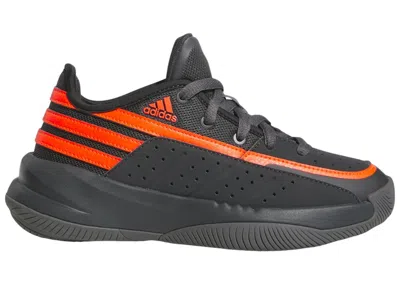 Pre-owned Adidas Originals Front Court Grey Sneakers In Carbon/grey Six/solar Red