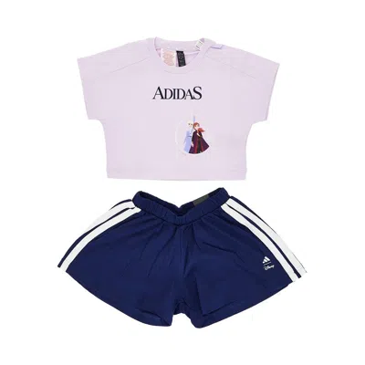 Adidas Originals Frozen Print Two-piece Jersey Set Kids In Pink