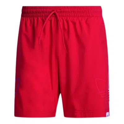 Adidas Originals Fto Swims Men's Summer Sports Shorts Red