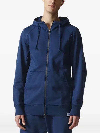 Adidas Originals Full Zip Hoodie In Blue