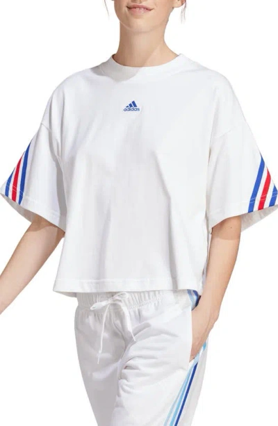 Adidas Originals Future Icons 3-stripes Cotton T-shirt In White