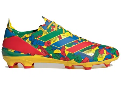 Pre-owned Adidas Originals Gamemode Fg Lego Bricks Sneakers In Team Yellow/red/bright Blue