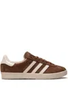 Adidas Originals Gazelle 3-stripes Leather Sneakers In Brown