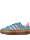Adidas Originals Gazelle 3-stripes Platform Trainers In Blue