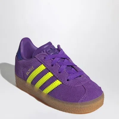 Adidas Originals Gazelle Active Purple/solar Yellow Sneaker With Elasticated Laces