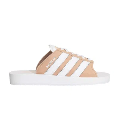 Pre-owned Adidas Originals Gazelle Beach Slides 'magic Beige' In Cream