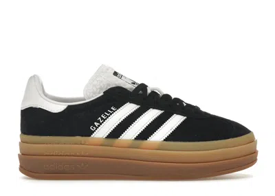 Pre-owned Adidas Originals Gazelle Bold Black White Gum (women's) Sneakers In Core Black/cloud White In Multi