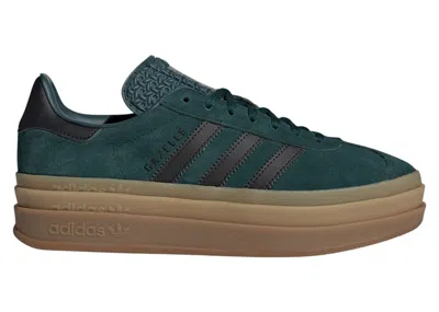 Pre-owned Adidas Originals Gazelle Bold Black (women's) Sneakers In Aurora Ivy/core Black/gum