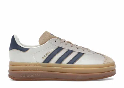 Pre-owned Adidas Originals Gazelle Bold Cream (women's) Sneakers In Cream White/night Indigo In Multi