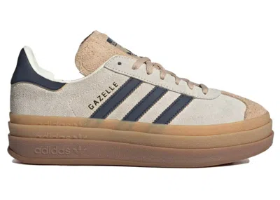 Pre-owned Adidas Originals Gazelle Bold Cream (women's) Sneakers In Cream White/night Indigo In Multi