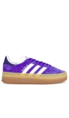 Adidas Originals Adidas Gazelle Bold Platform Sneaker In Energy Ink & White