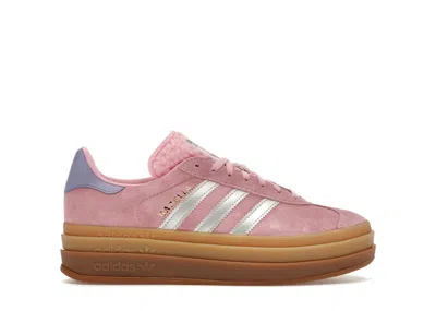Pre-owned Adidas Originals Gazelle Bold Gum (kids) Sneakers In True Pink/silver Metallic/light Purple