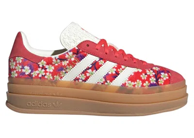 Pre-owned Adidas Originals Gazelle Bold Liberty London Floral Sneakers In Off White/semi Lucid Red
