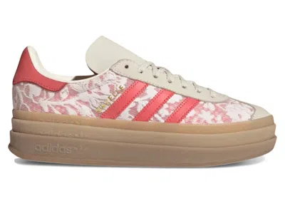 Pre-owned Adidas Originals Gazelle Bold Liberty London (women's) Sneakers In Cloud White/cream White/better Scarelet Red In Multi