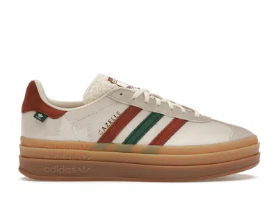 Pre-owned Adidas Originals Gazelle Bold Maple Leaf (women's) Sneakers In Cream White/wild Sepia/collegiate Green