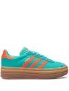 Adidas Originals Gazelle Bold "mint Rush/impact Orange" Sneakers In Green