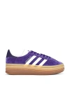 Adidas Originals Adidas Gazelle Bold Platform Sneaker In Energy Ink  White  & Collegiate Purple