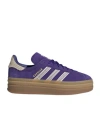 Adidas Originals Womens Gazelle Bold Brand-embellished Suede Low-top Trainers Energy Ink White Collegi In Brown