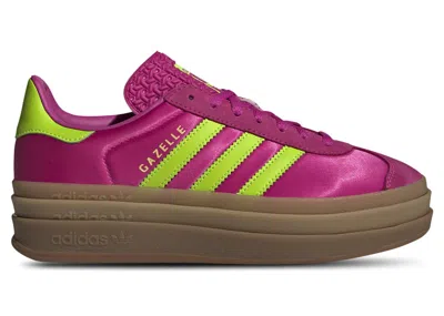 Pre-owned Adidas Originals Gazelle Bold Slime Fuchsia (women's) Sneakers In Semi Solar Slime/lucid Fuchsia