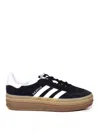 Adidas Originals Black & White Gazelle Bold Sneakers In Black