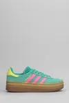 Adidas Originals Suede Upper Sneakers With Contrast Heel Tab In Green