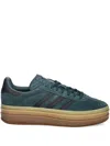 Adidas Originals Gazelle Bold Stripe Platform Sneakers In Green