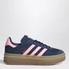 Adidas Originals Gazelle Bold "dark Blue/pink Spark" Sneakers In Purple