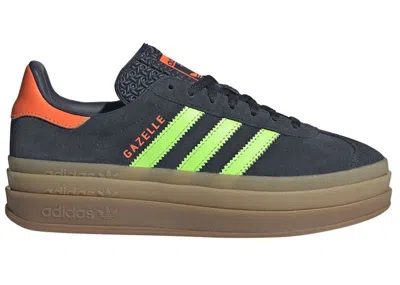 Pre-owned Adidas Originals Gazelle Bold (women's) Sneakers In Aurora Ink/solar Orange/gum