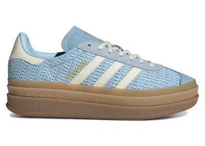 Pre-owned Adidas Originals Gazelle Bold (women's) Sneakers In Clear Sky Blue/sand Strata/cream White