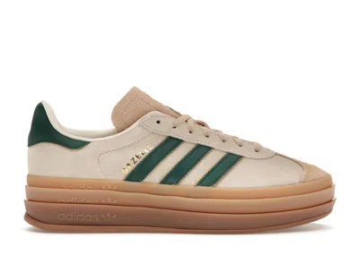 Pre-owned Adidas Originals Gazelle Bold (women's) Sneakers In Cream White/collegiate Green/magic Beige