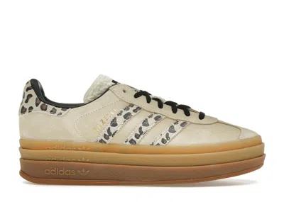 Pre-owned Adidas Originals Gazelle Bold (women's) Sneakers In Cream/white/black Leopard