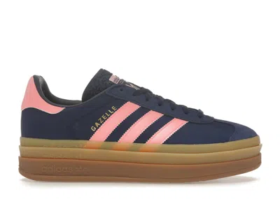 Pre-owned Adidas Originals Gazelle Bold (women's) Sneakers In Dark Blue/pink Spark