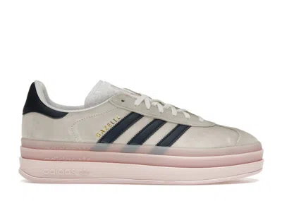 Pre-owned Adidas Originals Gazelle Bold (women's) Sneakers In Footwear White/clear Pink/night Indigo