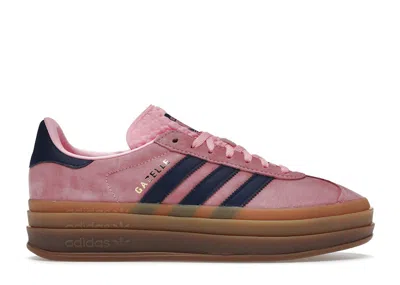 Pre-owned Adidas Originals Gazelle Bold (women's) Sneakers In Pink Glow/victory Blue/gum