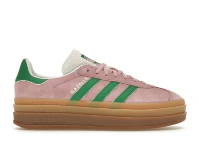 Pre-owned Adidas Originals Gazelle Bold (women's) Sneakers In True Pink/green/cloud White